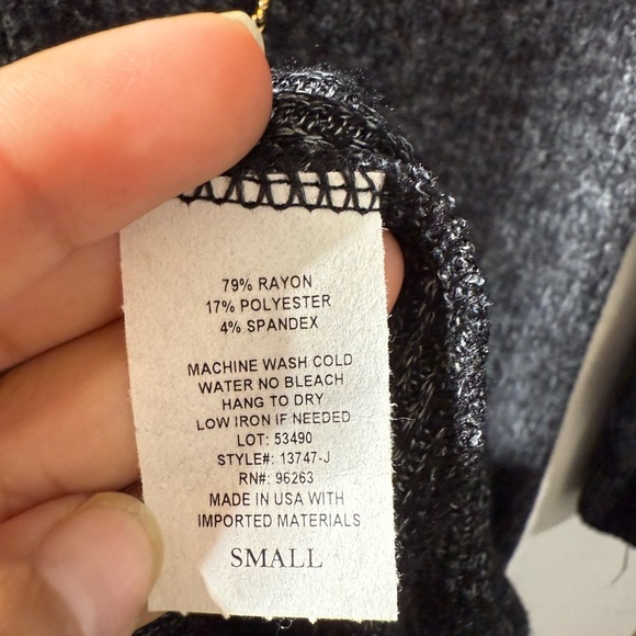 Forever Rose Gray Knit Sweater - Picture 3 of 3